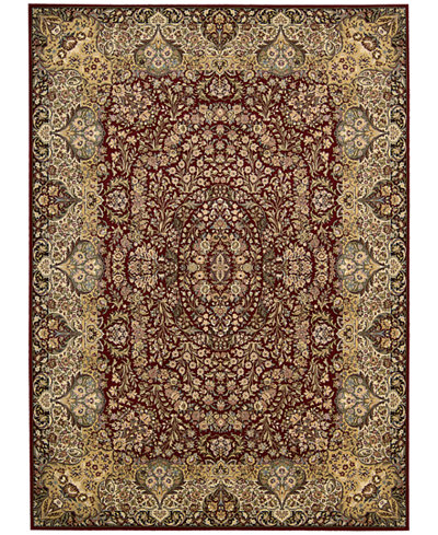 kathy ireland Home Antiquities Stately Empire Burgundy Area Rugs