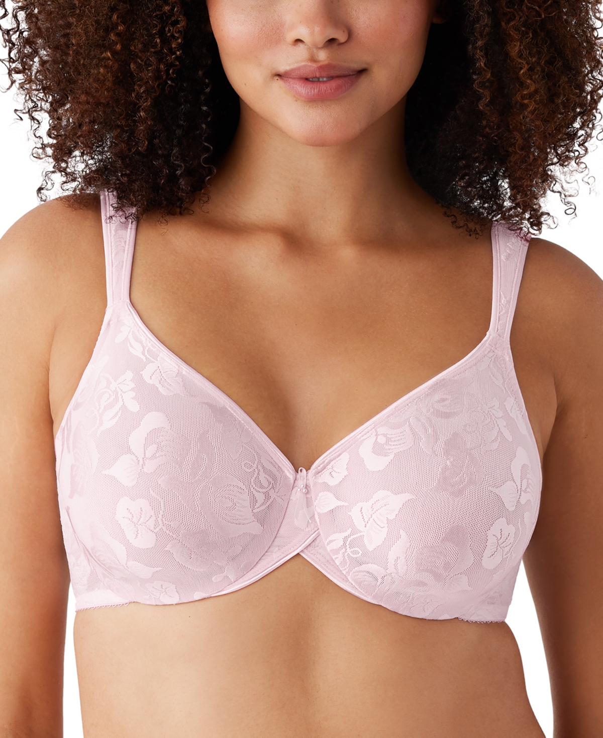 Awareness Full Figure Seamless Underwire Bra 85567, Up To I Cup - Chalk Pink