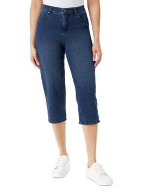Gloria Vanderbilt Women's Amanda High-Rise Straight-Leg Capri Jeans ...