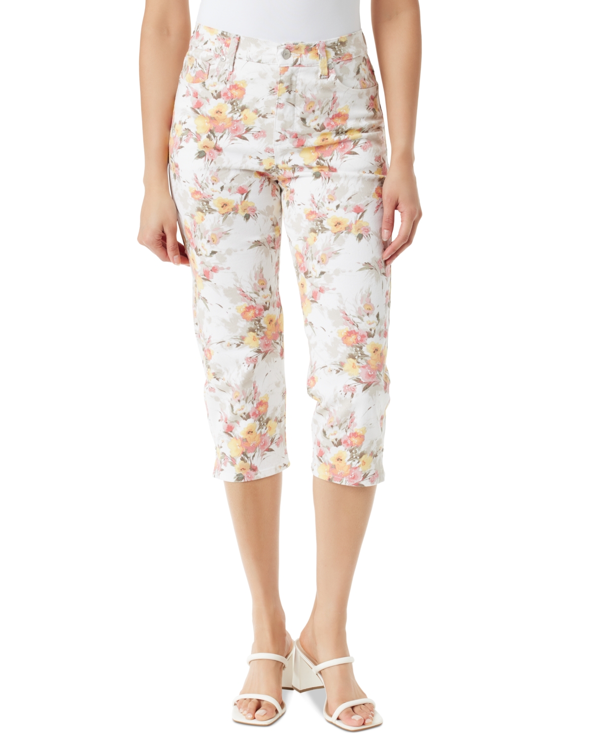 Gloria Vanderbilt Women's Shape Effect Pull-On Capri Jeans - Macy's