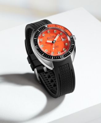 Men's Automatic Oceanographer GMT Black Polyurethane Strap Watch 41mm