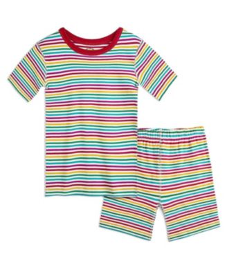 Toddler Girls Fair Trade 100% Organic Cotton Tight Fit Shortie Pajamas, 2-Piece Set