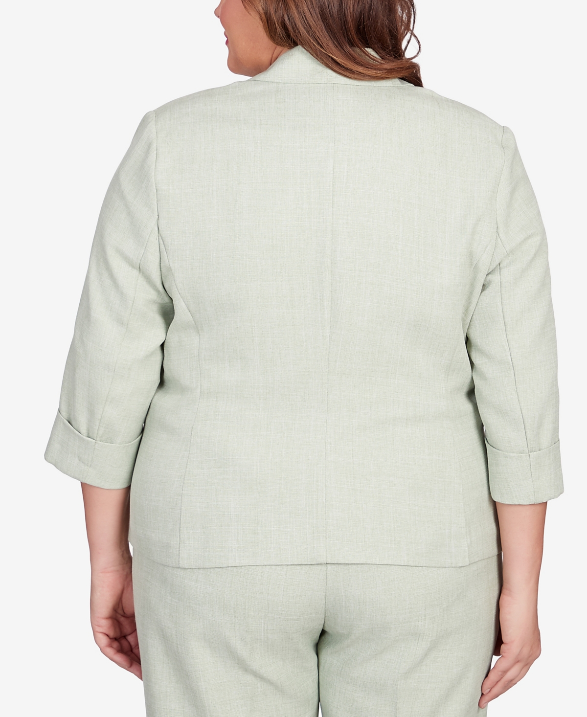 Alfred Dunner Plus Size English Garden Button Front Blazer Jacket