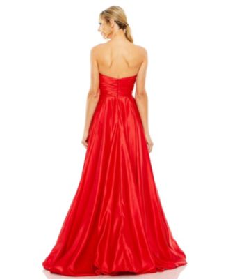 MAC DUGGAL ジャージーローバックボウショルダーガウン ベース BASE 三層ラウンド軽量ミニショルダーバッグ （ブラウン
