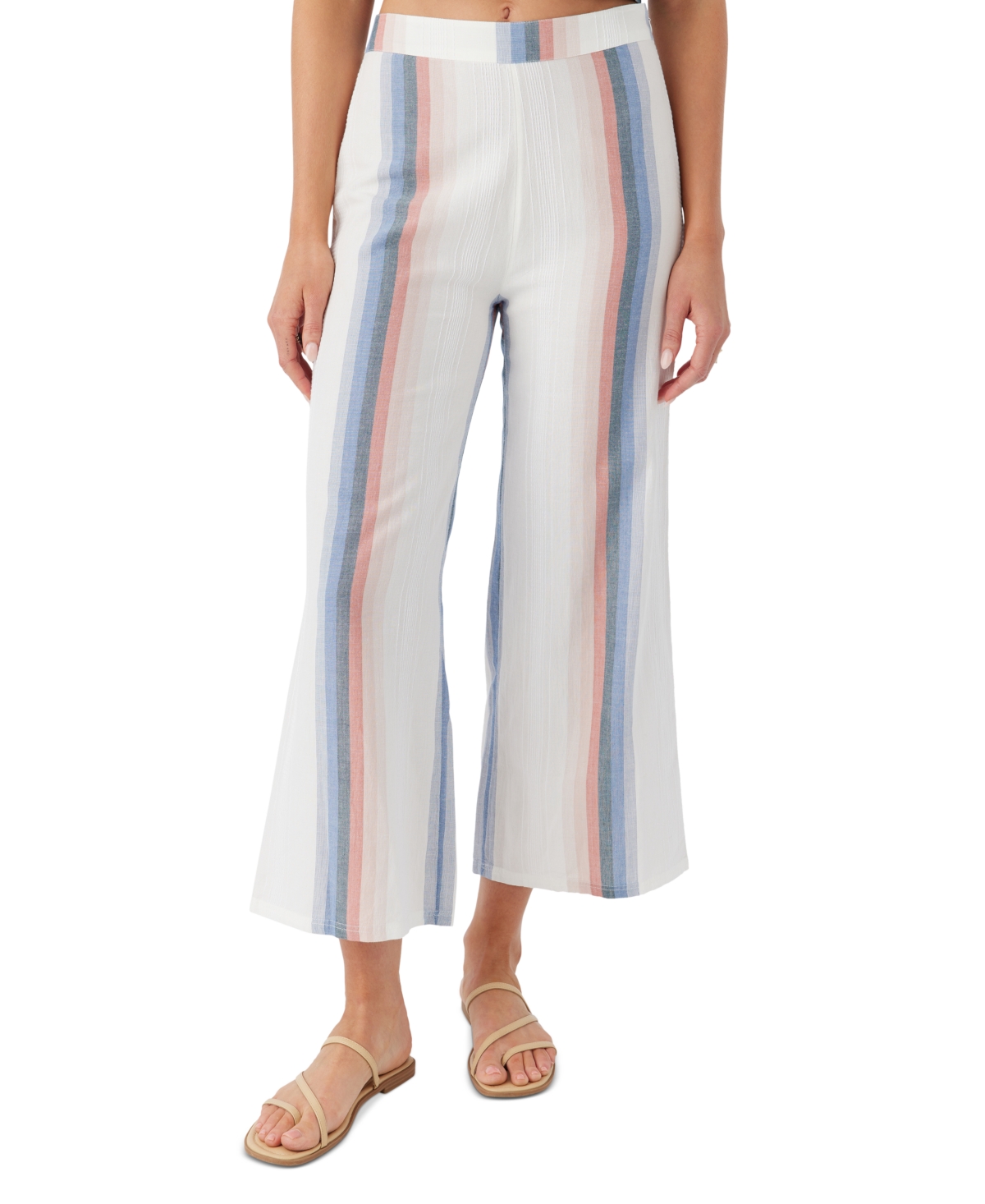 Shop O'neill Juniors' Raegen Sundown Stripe Pants In Winter White