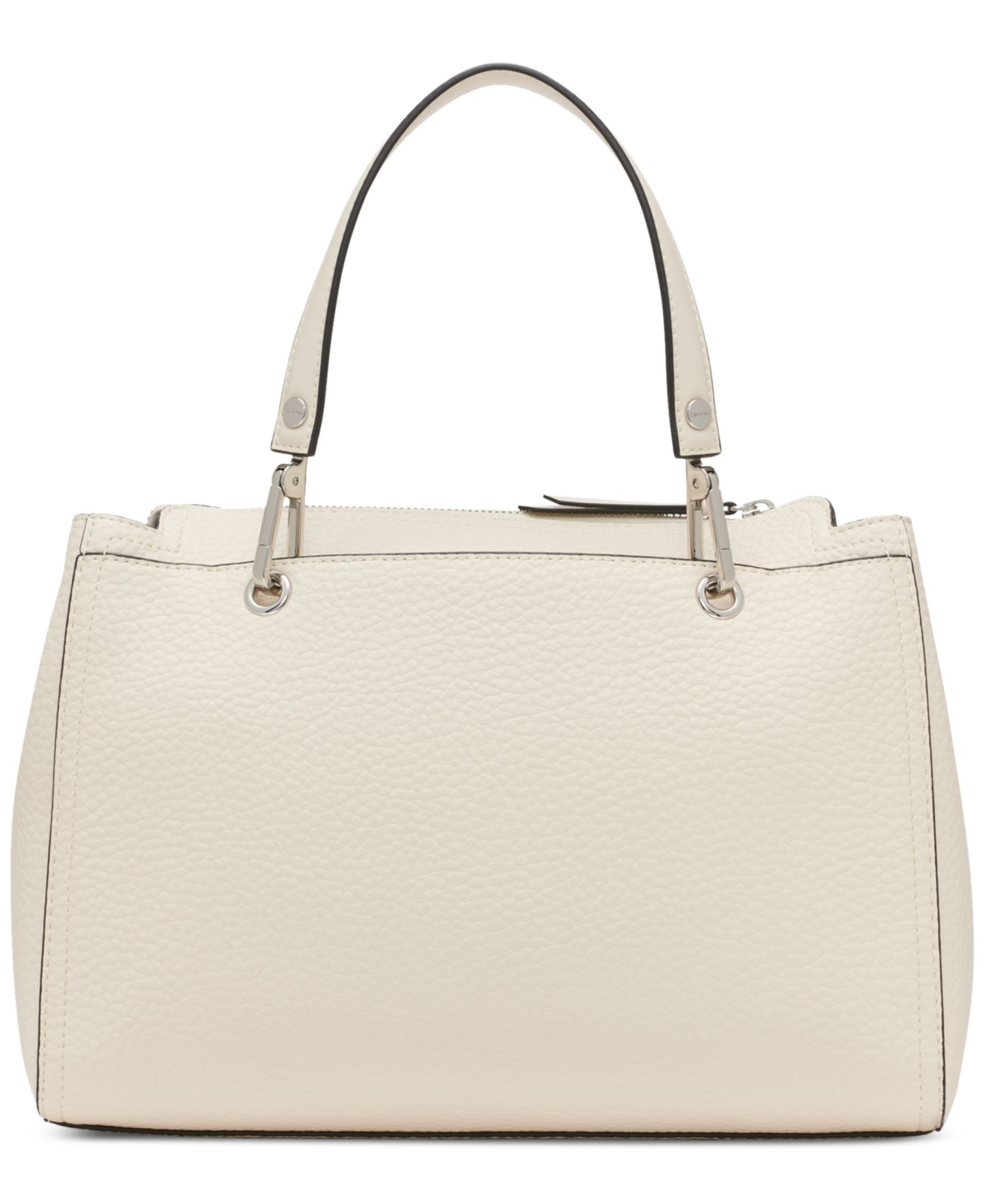 Женская сумка Calvin Klein Garnet Triple Compartment Top Zipper Satchel, цвет: Белый — фото 5