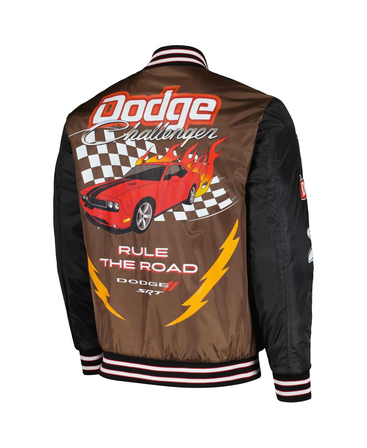 Shop Reason Men's And Women's  Brown Dodge Born Wild Racing Full-snap Jacket