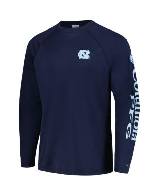 Men's Blue North Carolina Tar Heels Terminal Tackle Omni-Shade Raglan Long Sleeve T-shirt