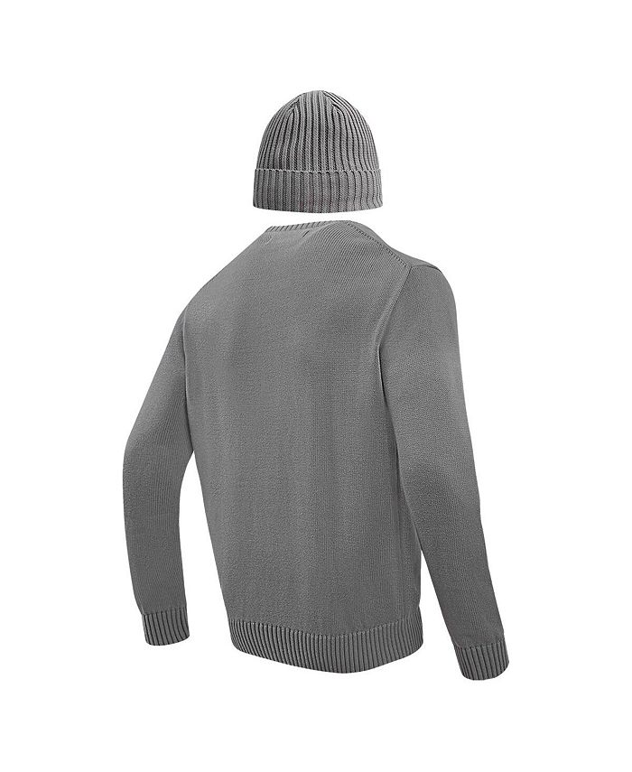 Pro Standard Men's Gray Miami Dolphins Crewneck Pullover Sweater and