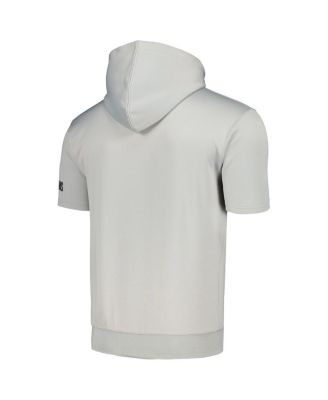 Men's Silver, Red New Orleans Pelicans Short Sleeve Pullover Hoodie