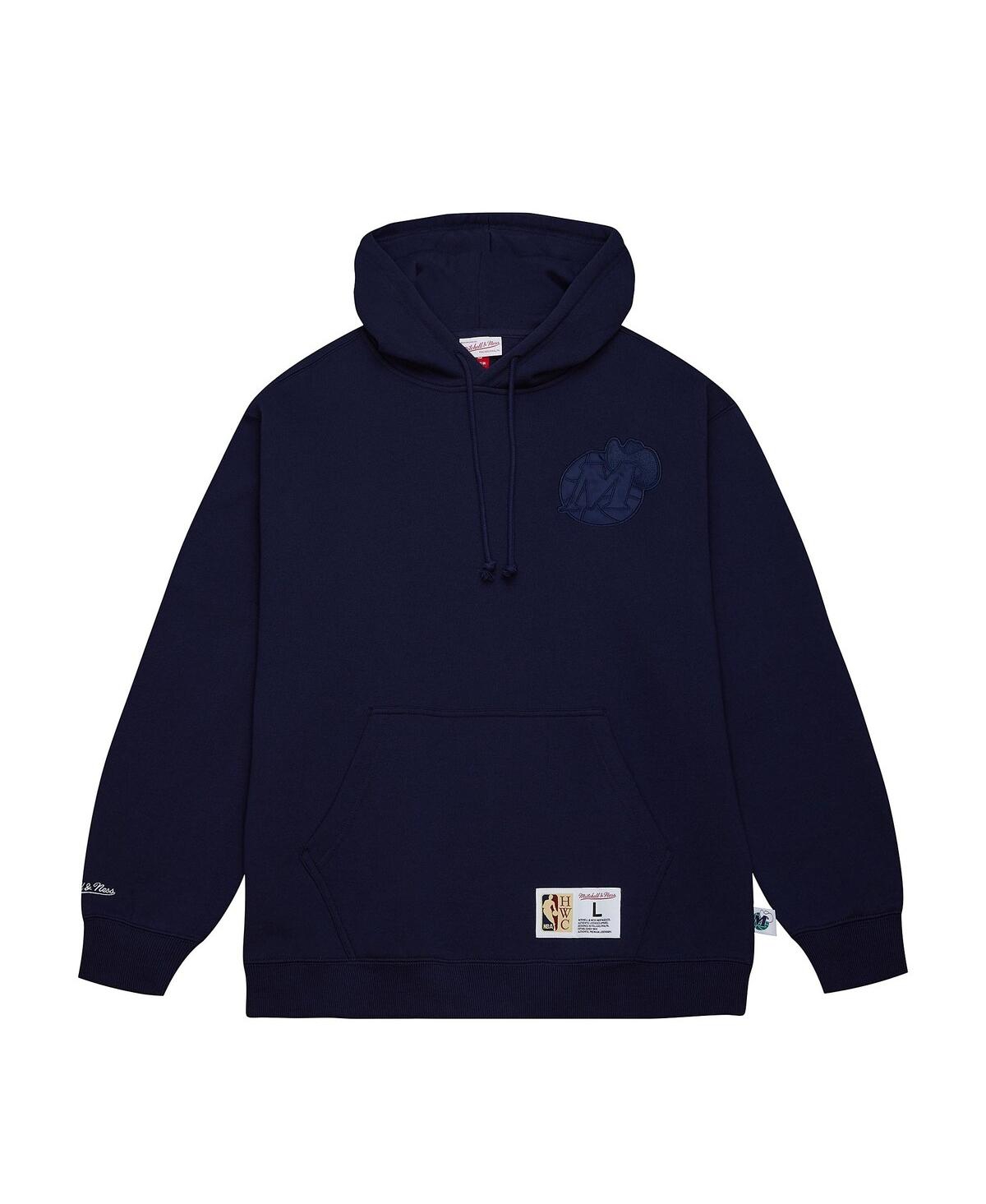 Mitchell & Ness Men's  Navy Dallas Mavericks Hardwood Classics Tonal Pullover Hoodie In Navy