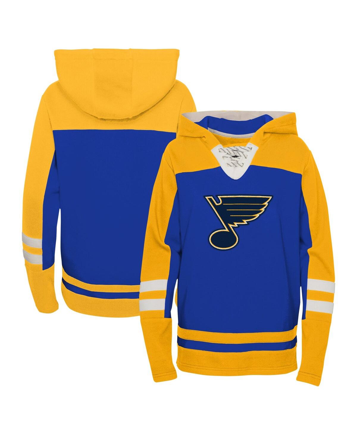 Shop Outerstuff Big Boys Blue St. Louis Blues Ageless Revisited Lace-up V-neck Pullover Hoodie