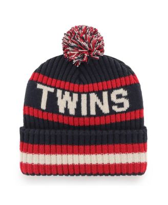 Men's Navy Minnesota Twins Bering Cuffed Knit Hat with Pom