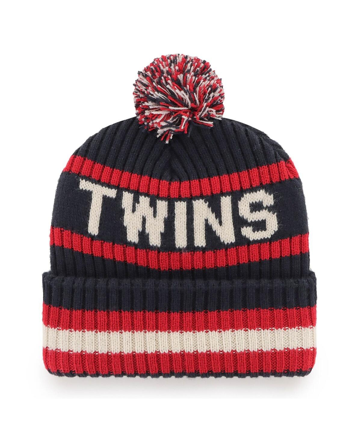 Men's '47 Brand Navy Minnesota Twins Bering Cuffed Knit Hat with Pom
