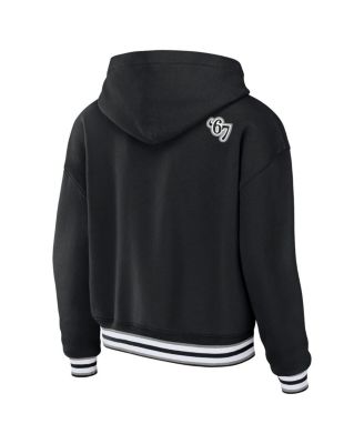 Women's Black Los Angeles Kings Lace-Up Pullover Hoodie