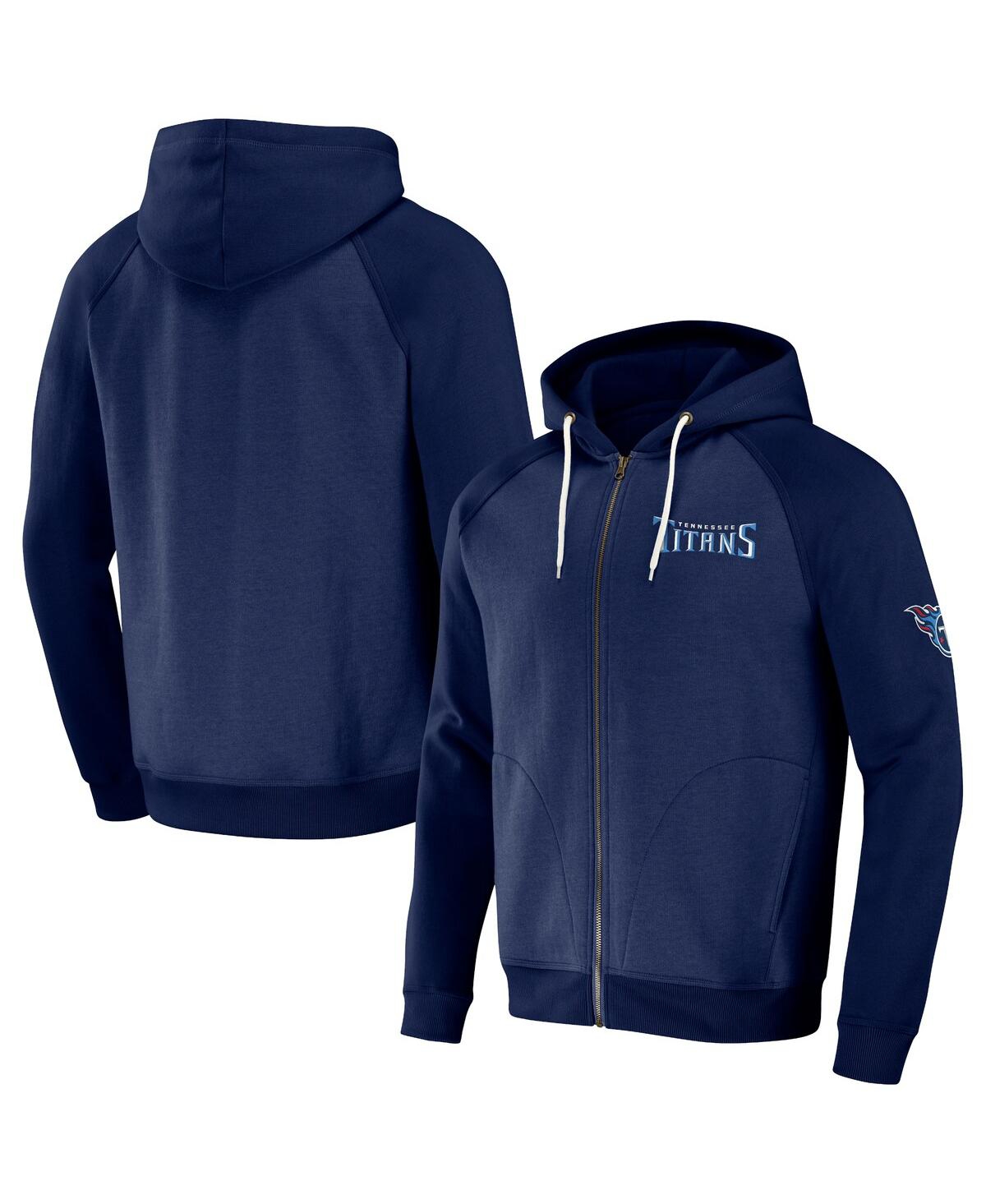 Men's Nfl x Darius Rucker Collection by Fanatics Navy Tennessee Titans Raglan Full-Zip Hoodie - Navy