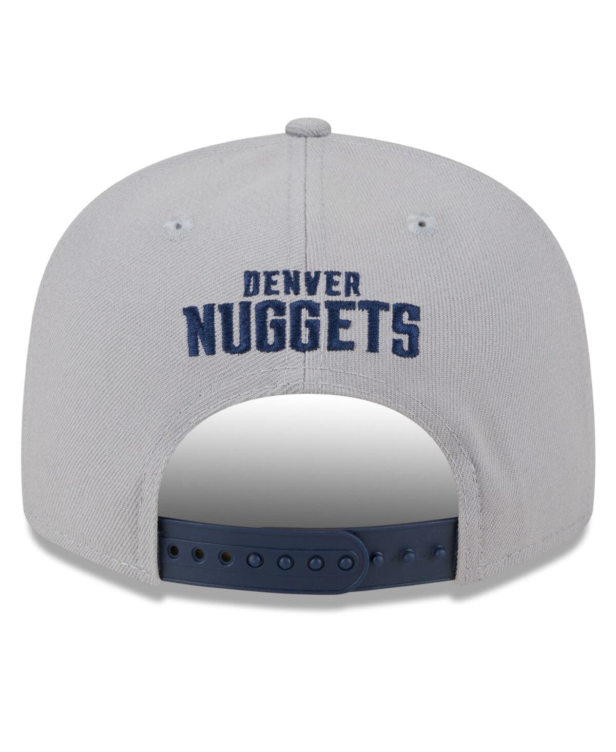 Shop New Era Men's  Gray Denver Nuggets Chenille Band 9fifty Snapback Hat