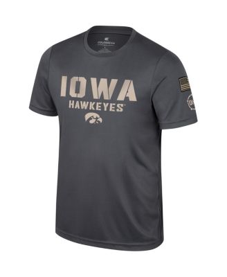 Men's Charcoal Iowa Hawkeyes OHT Military-Inspired Appreciation T-shirt