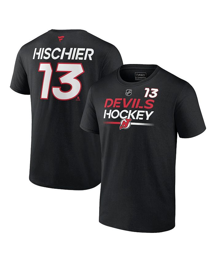 Fanatics Men's Branded Nico Hischier Black New Jersey Devils Authentic ...