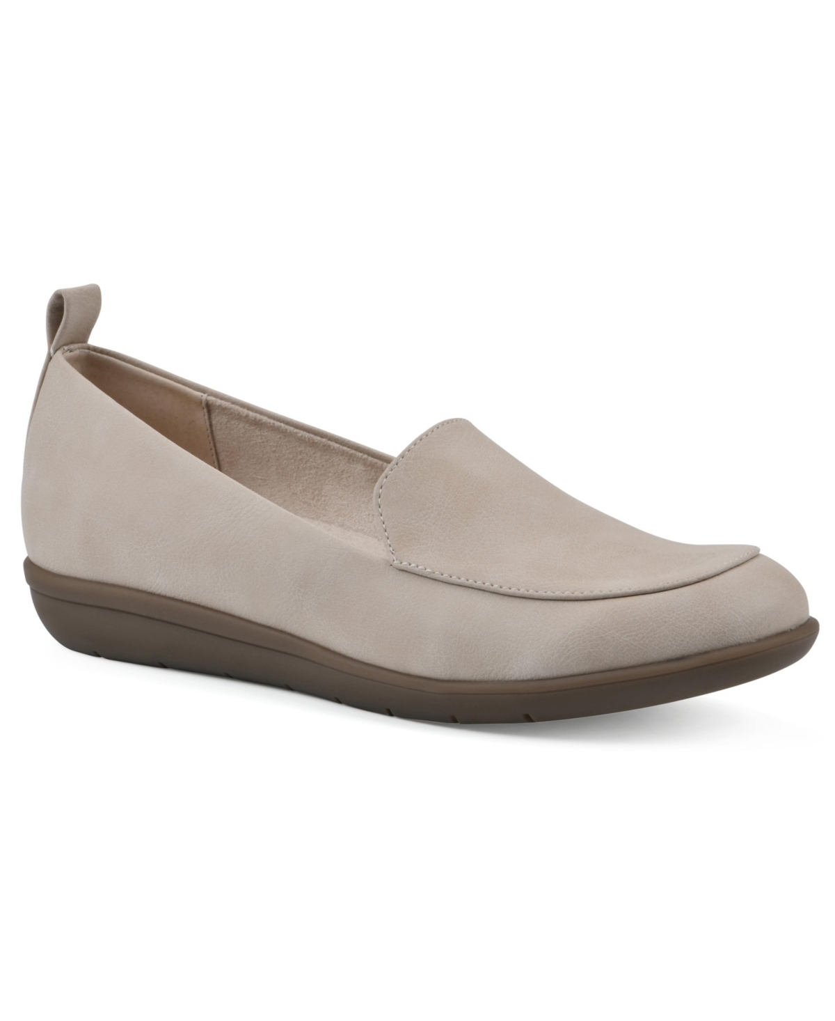 Shop Cliffs By White Mountain Women's Twiggy Moc Loafer In Light Taupe Grainy