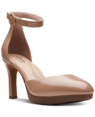 Clarks heels shops with strap