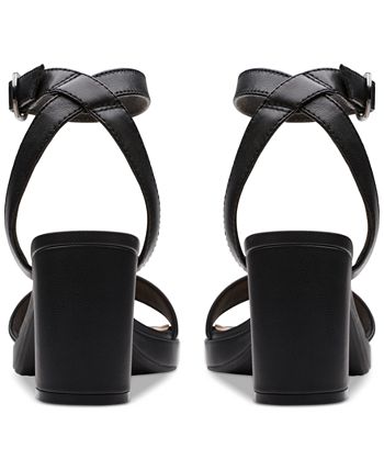 Clarks Women's Sheer65 Block Heel Ankle Strap Pumps - Leather, Approx. 2.56 Inch Heel - View #7