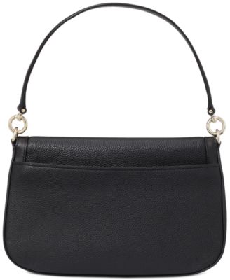 Hudson Pebbled Leather Flap Small Shoulder Bag