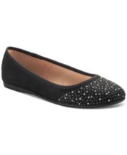 SATIN EFFECT ATHLETIC FLATS - Black