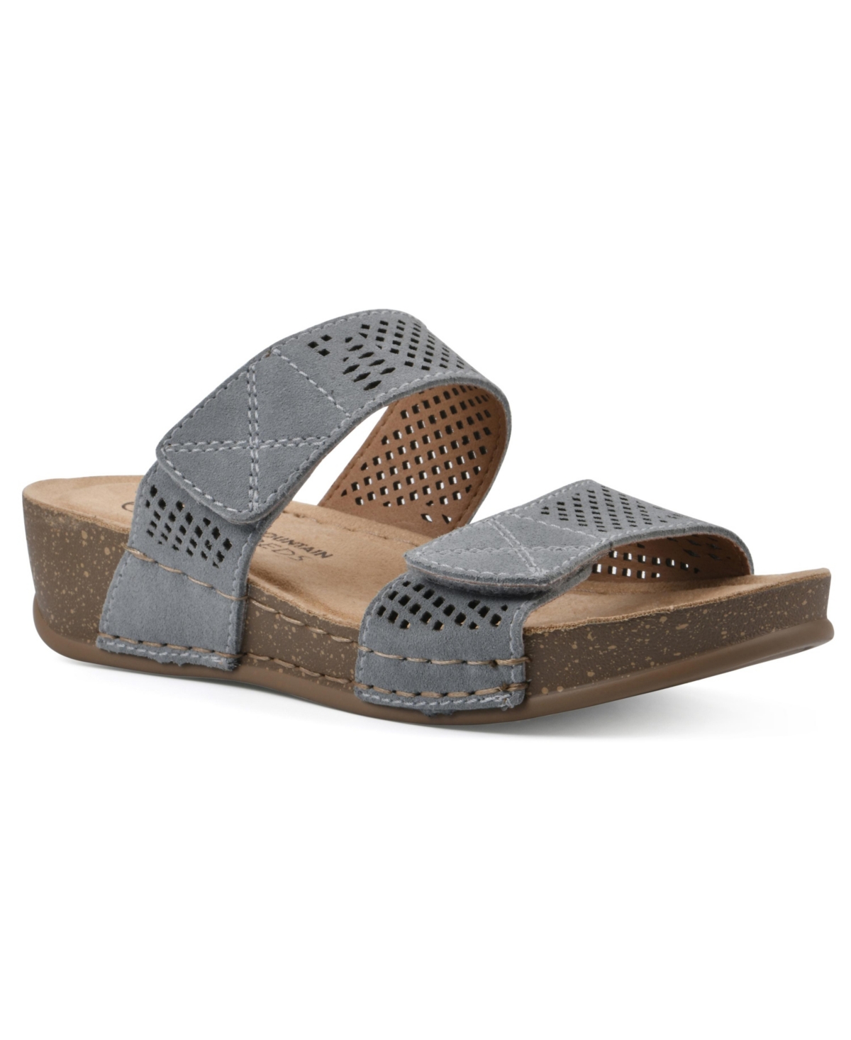 Shop White Mountain Ferula Slide Sandals In Blue Raspberry Leather