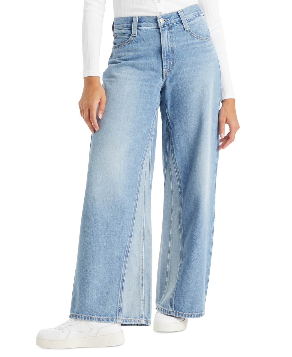 Levi's Women's '94 Baggy Spliced Cotton Wide-leg Jeans In What Else Can I Say