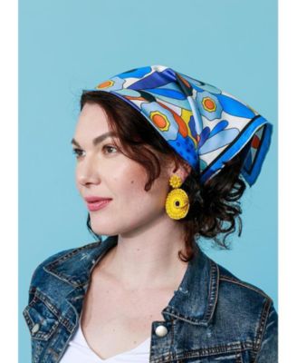 Silk Bandana Scarf  Of Ocean Imagination