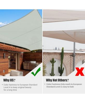 10x13 Ft 97% UV Block Rectangle Sun Shade Sail Top Canopy Outdoor Patio Backyard
