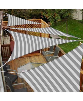 4 Pack 7 Ft 97% UV Block Triangle Sun Shade Sail Heavy Duty Outdoor