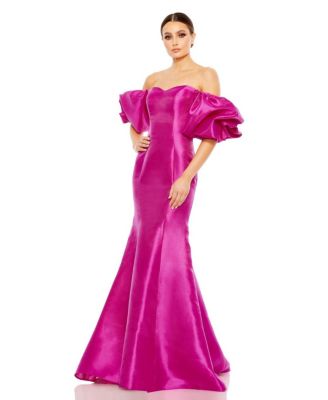 Women's Sweetheart Off The Shoulder Puff Sleeve Gown