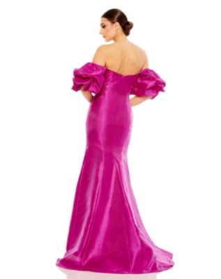 Women's Sweetheart Off The Shoulder Puff Sleeve Gown