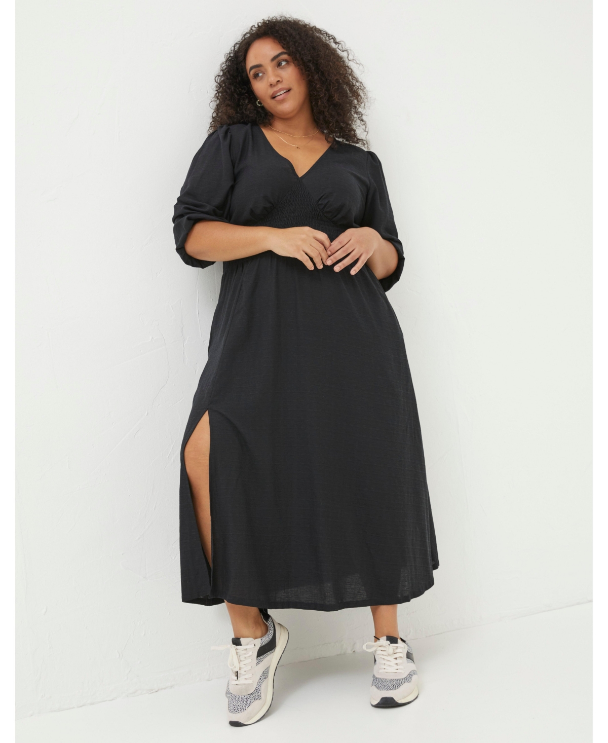 Fat Face Women's Plus Size Rene Midi Dress - Black