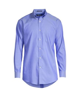 Men's Traditional Fit Solid No Iron Supima Pinpoint Button-down Collar Dress Shirt