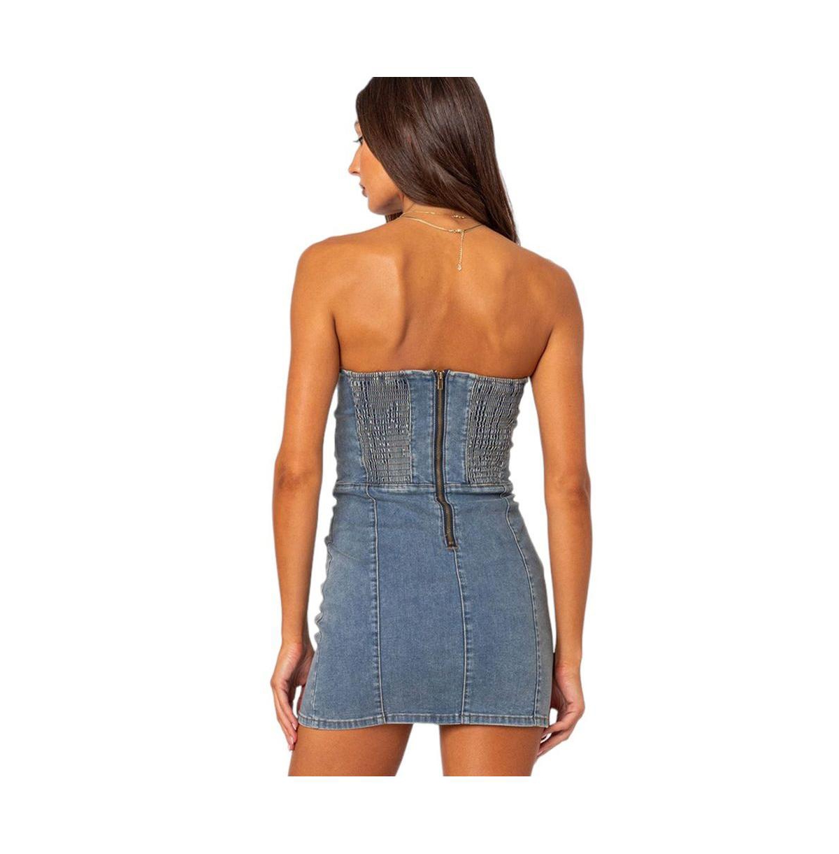 Women's Alissa denim mini dress - Light-blue