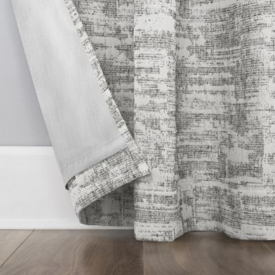 Parrish Distressed Grid Thermal Extreme 100% Blackout Grommet Curtain Panel