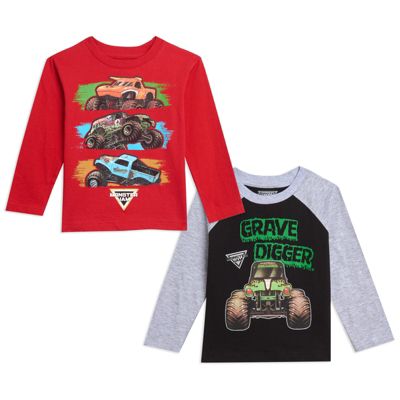 Toddler Boys 2 Pack Long Sleeve Graphic T-Shirts Multicolored Toddler|Child