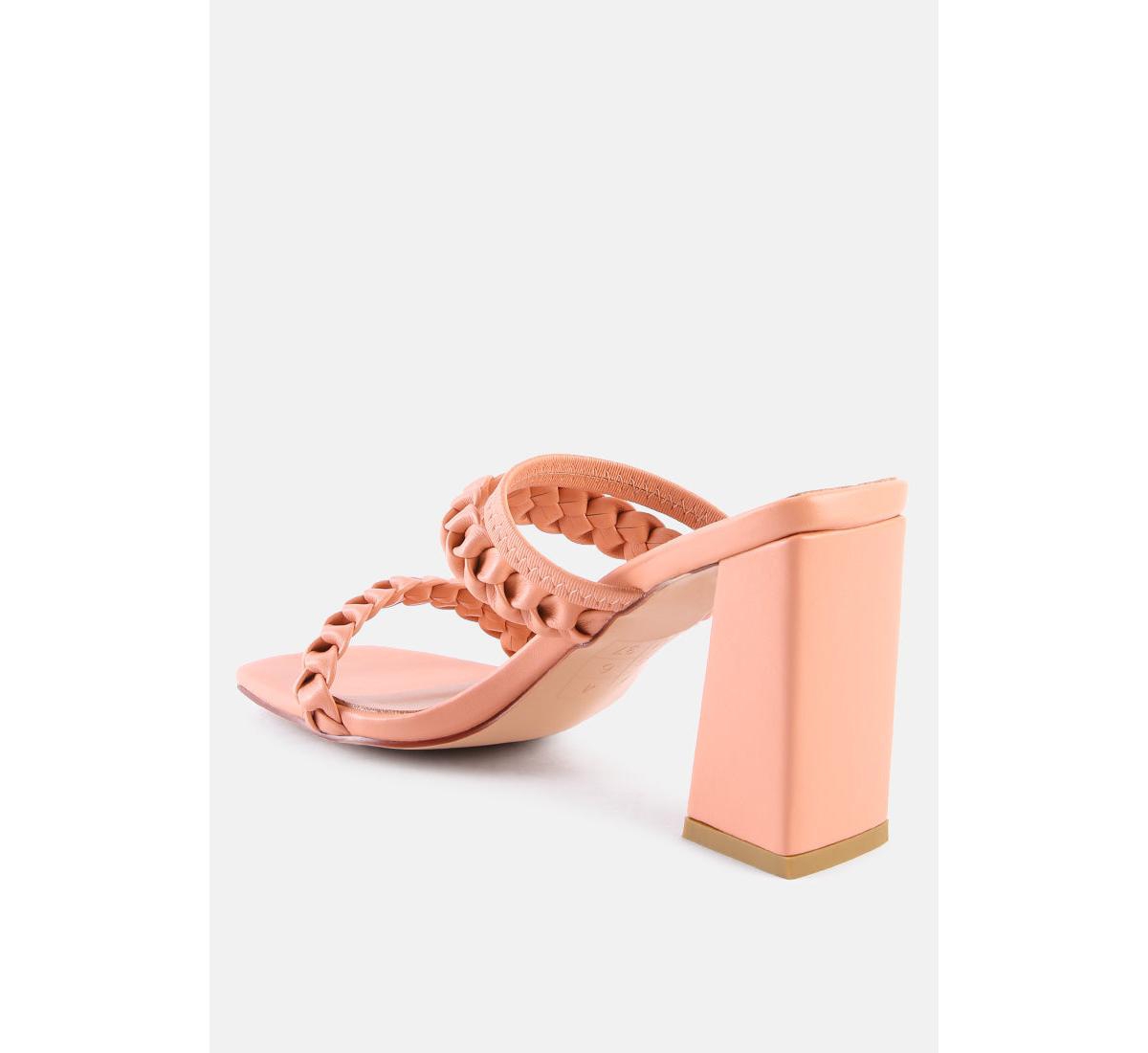 Women's Arnie Dual Braided Strap Block Heel Sandals