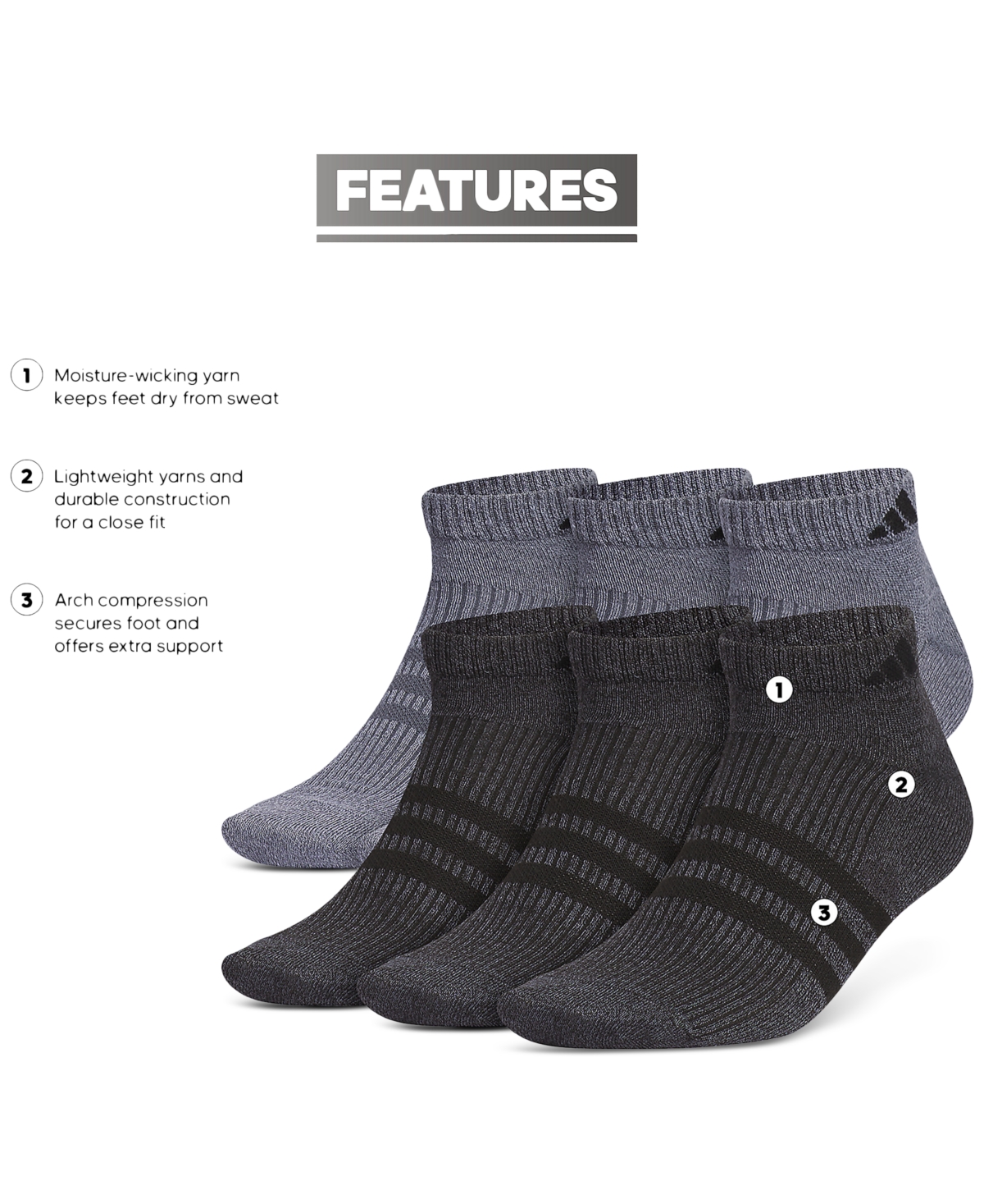 Shop Adidas Originals Men's Superlite 3.0 Low Cut Socks In Med Gray