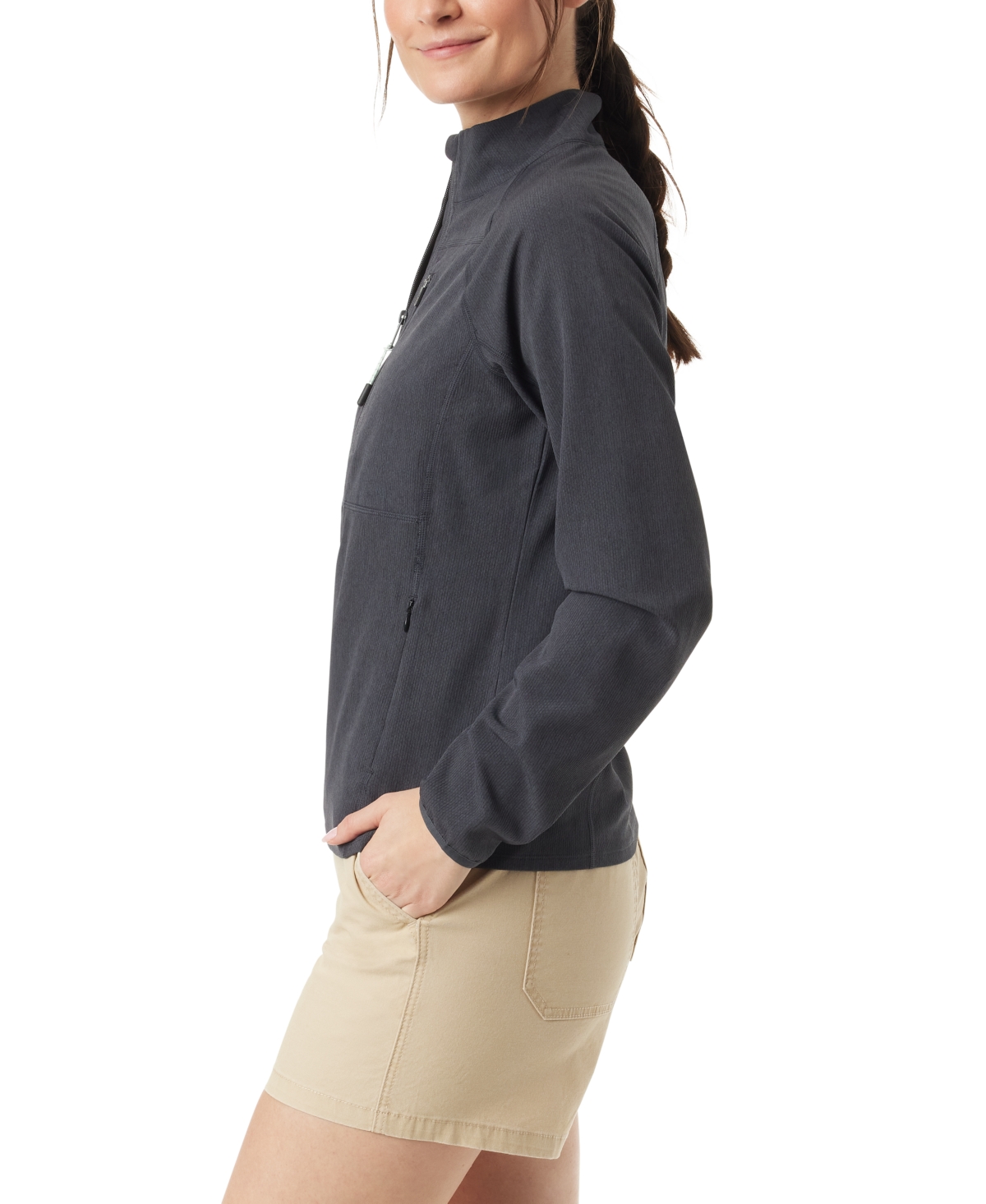 Bass Outdoor Women's Jacquard Half-Zipper Mock-Neck Top