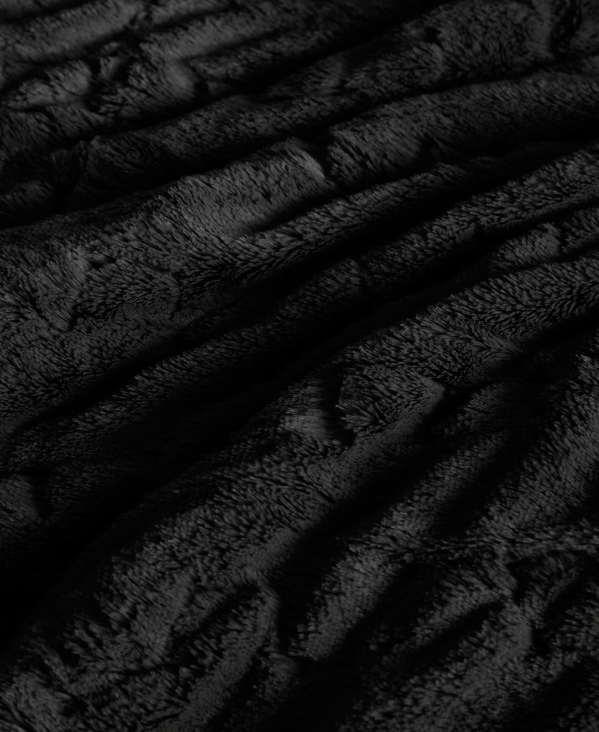 Madison Park Blair Ruched 3-pc. Faux Fur Comforter Set, King/california King In Black