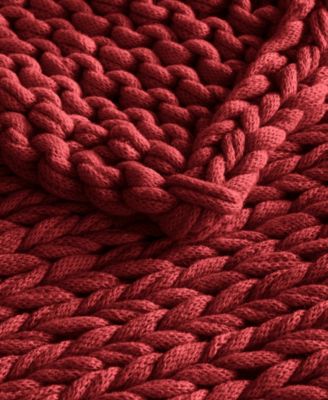 Chunky-Knit Handmade Throw, 50" x 60"