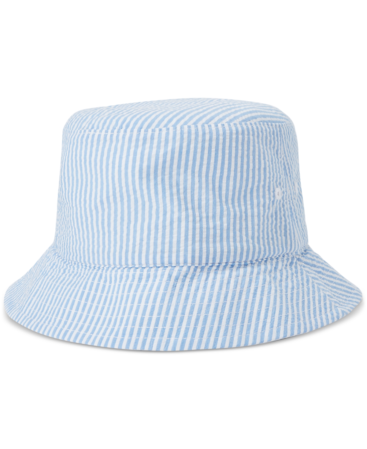 Shop Polo Ralph Lauren Men's Reversible Seersucker Bucket Hat In White,blue Seersucker