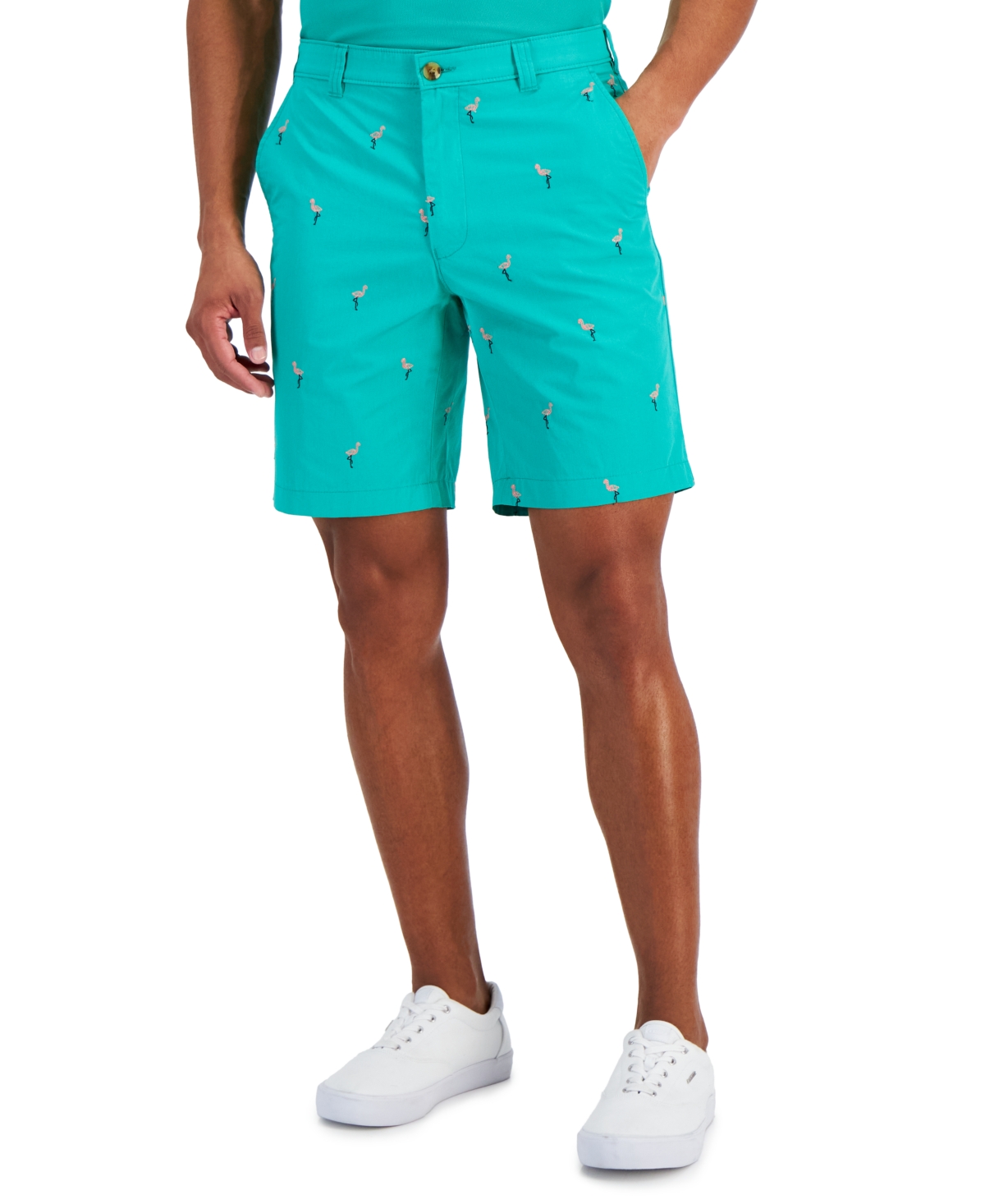 Men's Flamingo Shorts, Created for Macy's - True Green