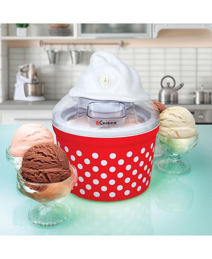 Euro Cuisine Electric Ice Cream Maker with 4 Glass Cup 1.2L Capacity