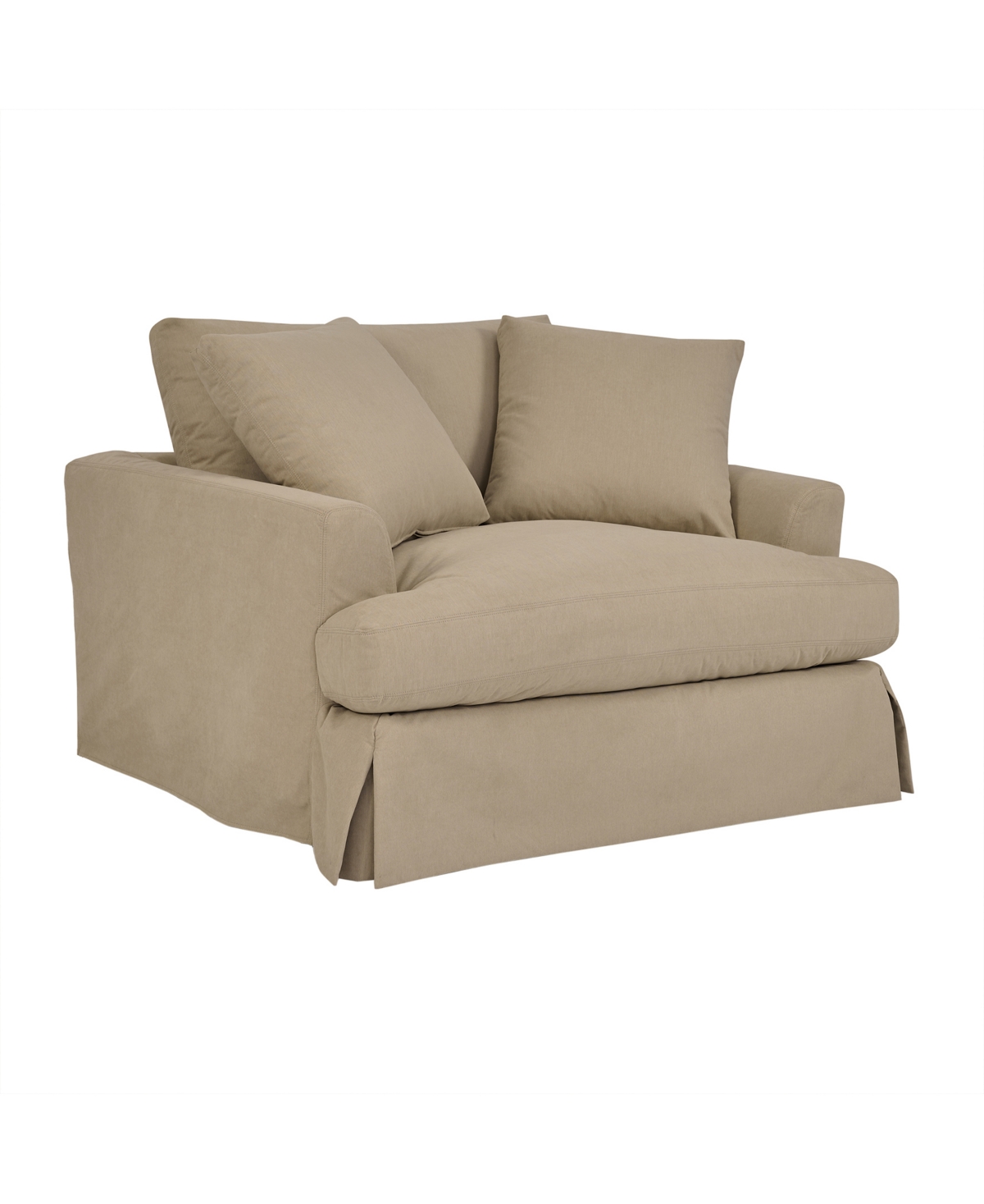 Shop Armen Living Ciara 53" Upholstered Chair And A Half In Sahara Brown,black