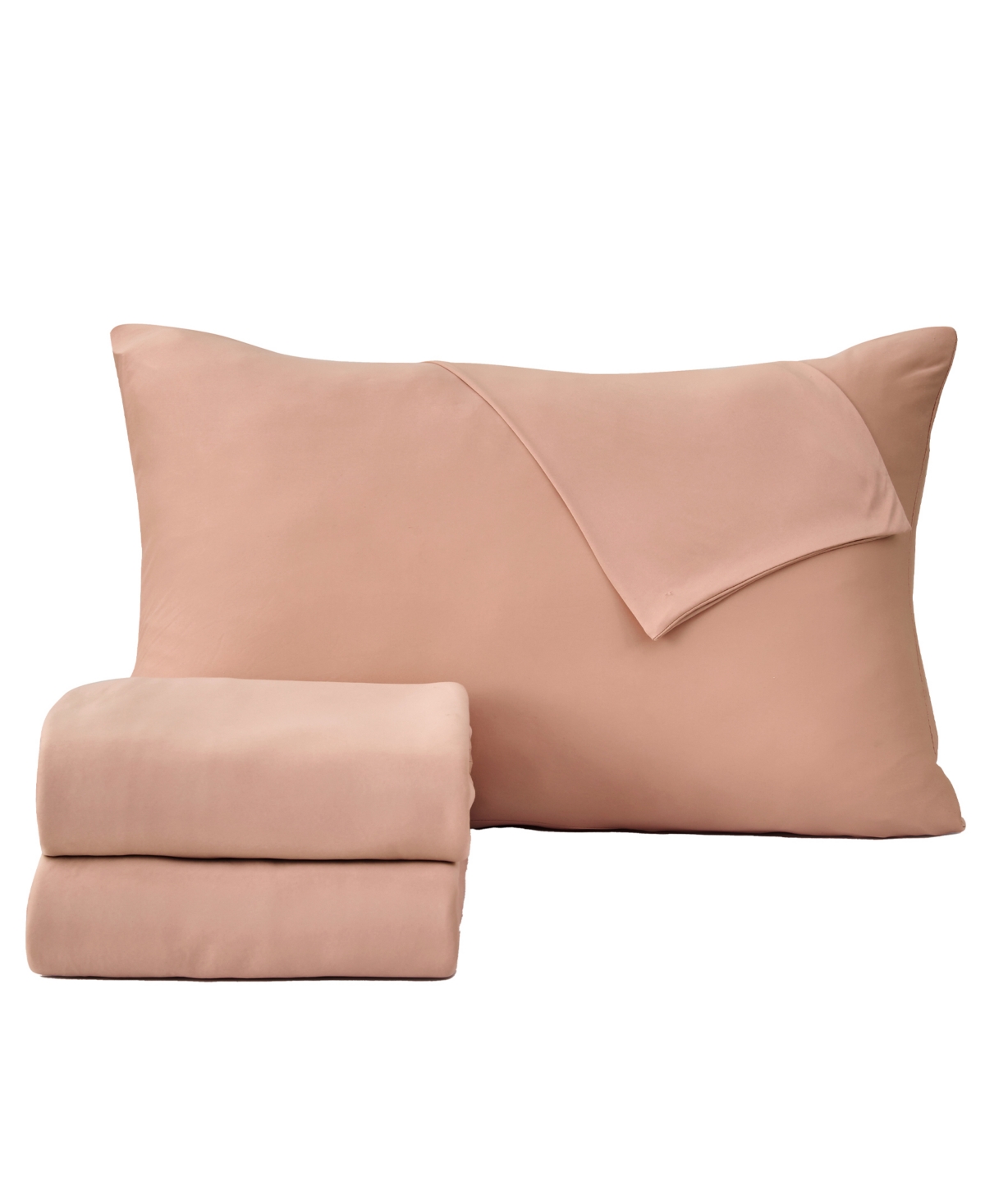 Premium Comforts Performance Cooling Super Soft Polyester 4 Piece Sheet Set, Twin Xl In Dusty Rose